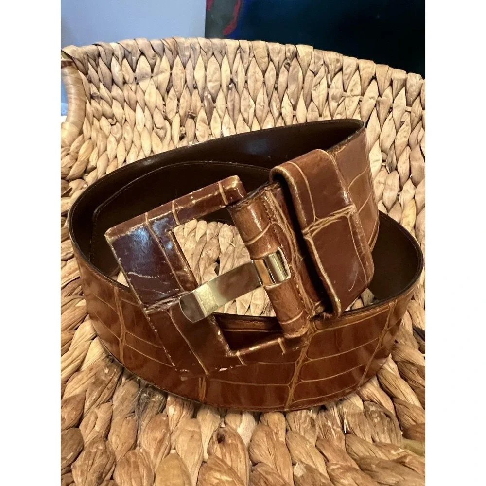 Claudio Orciani Genuine Leather Brown Belt Handmade In Italy For Bonwit Teller